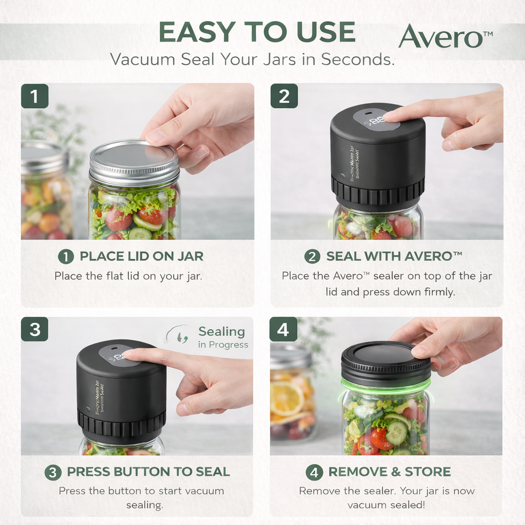 Avero™ JS-1 Mason Jar Vacuum Sealer